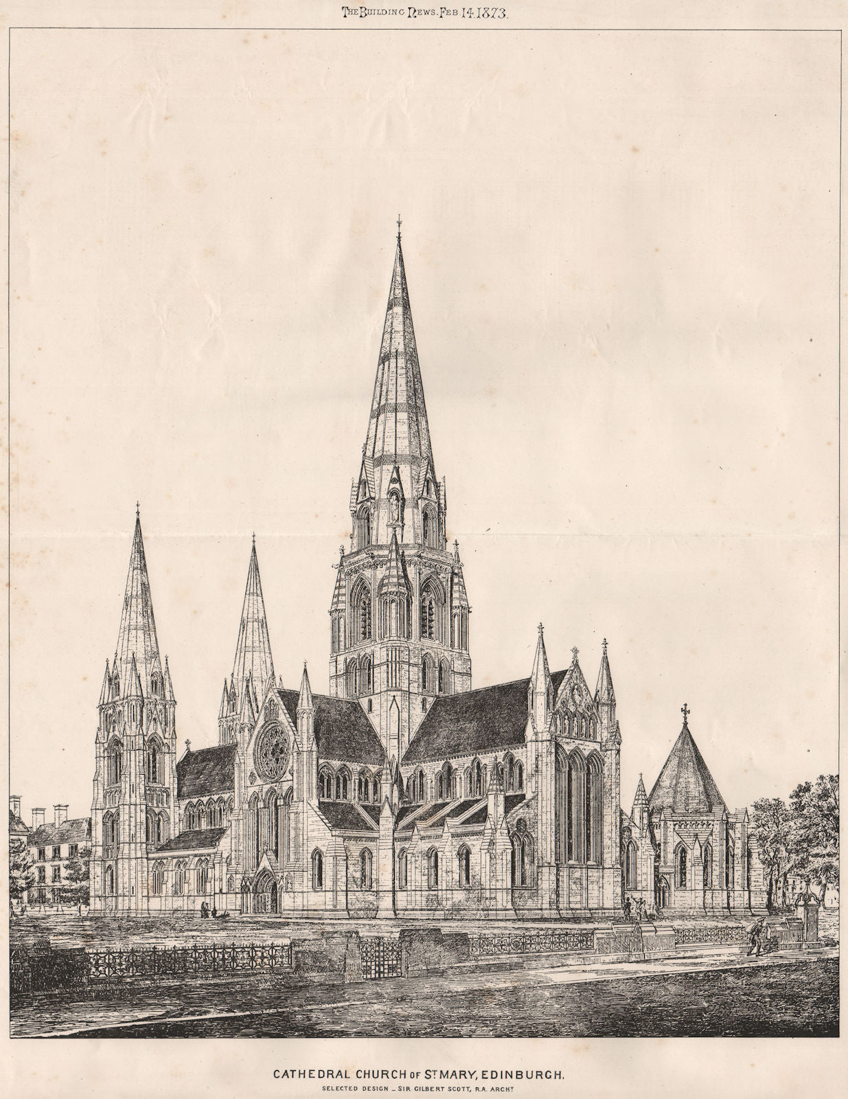 Cathedral Church of St. Mary, Edinburgh. Sir Gilbert Scott Architect 1873